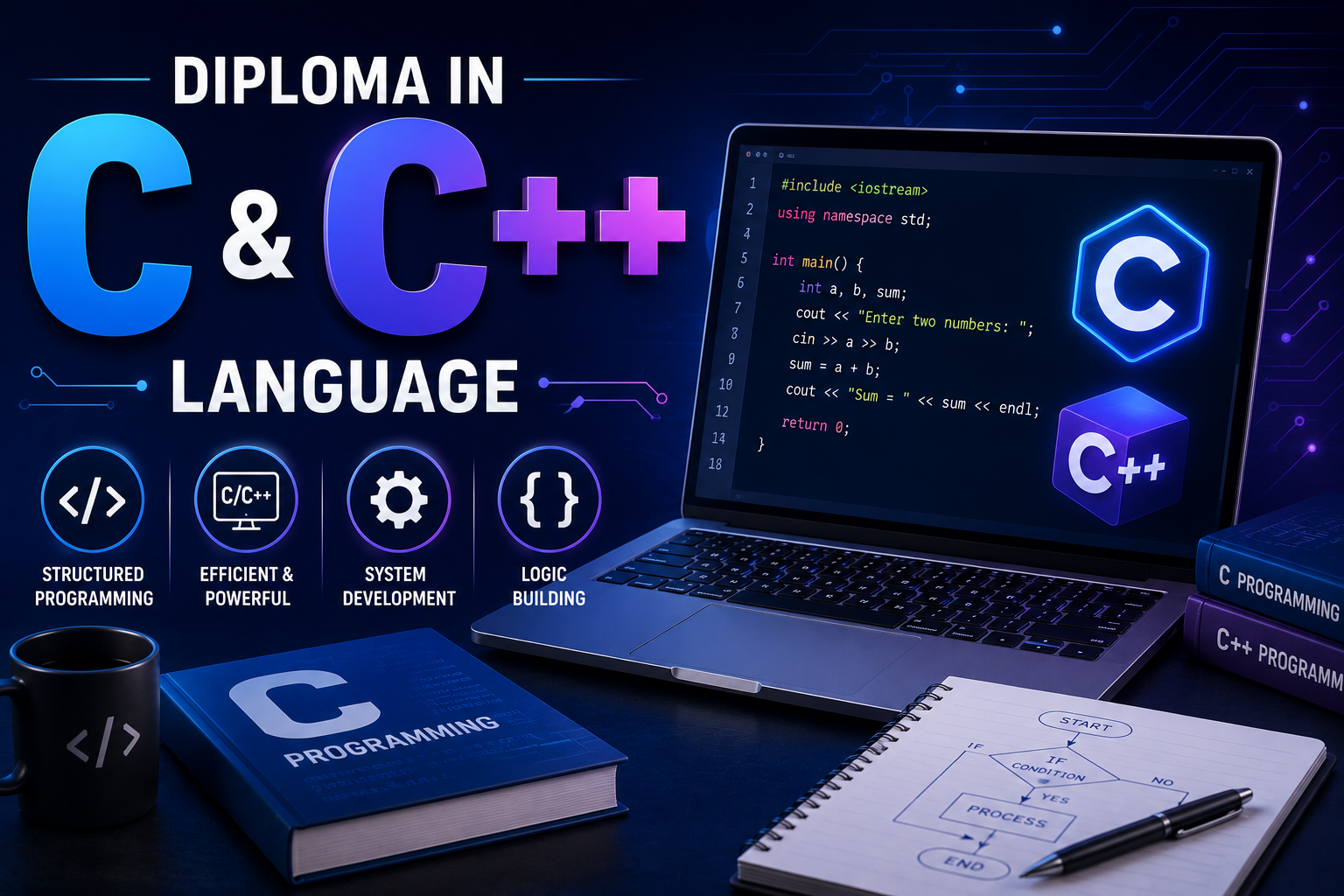DIPLOMA IN C & C++ LANGUAGE (D.I.C.L.)